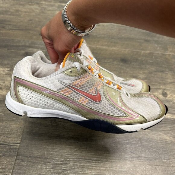 Nike‎ Running Shoes Trainers 316033-161 ORANGE/Pewter/Pink Women’s Size 7 2006 - Picture 3 of 10